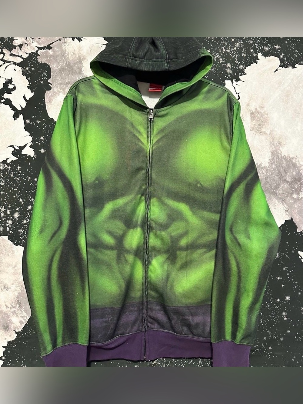 Marvel Comics Buff Hulk Costume Zip Up Hoodie